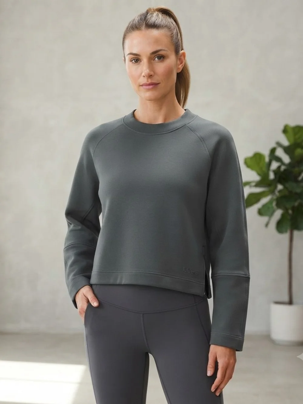 lululemon athletica Charcoal Crewneck Sweatshirt